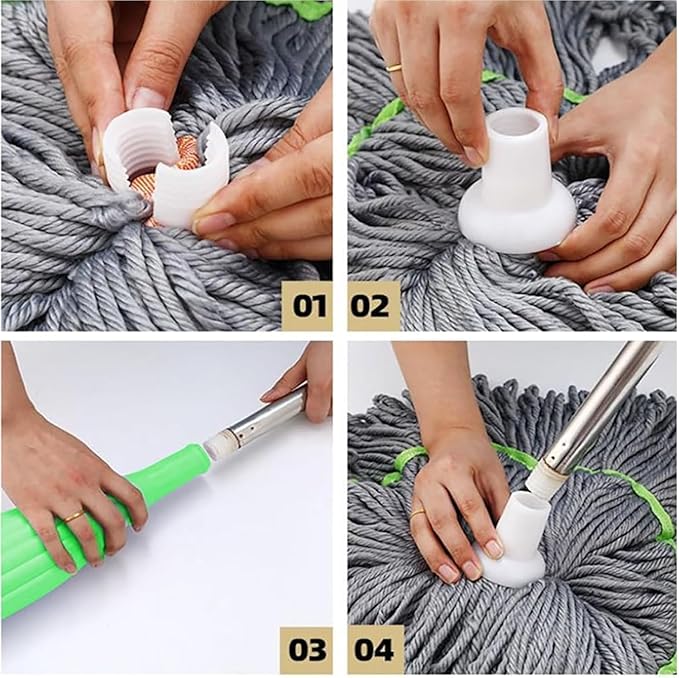 Self-Twisting 360° Spin Mop – No Bend, No Mess, Just Shine!