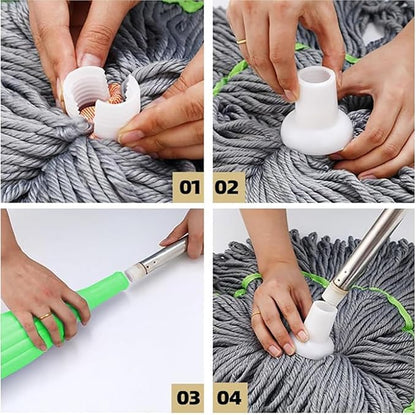 Self-Twisting 360° Spin Mop – No Bend, No Mess, Just Shine!
